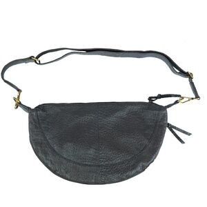 LKNW ANTHROPOLOGIE Crescent Crossbody Slouchy Bag Handbag Purse Brown Leather